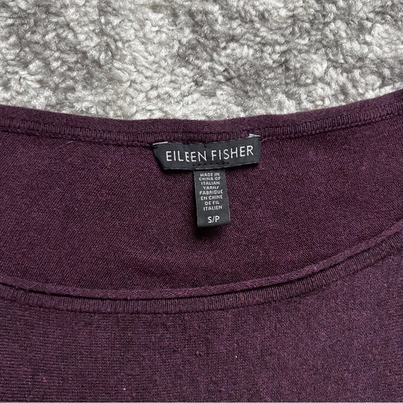 Eileen Fisher Women’s Small Oversized Purple Tunic Sweater Dress Long Sleeve - Picture 7 of 8